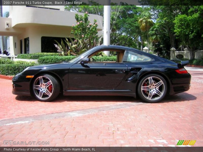 Black / Sand Beige 2007 Porsche 911 Turbo Coupe