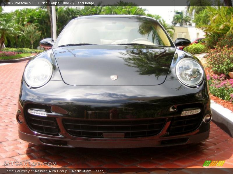 Black / Sand Beige 2007 Porsche 911 Turbo Coupe