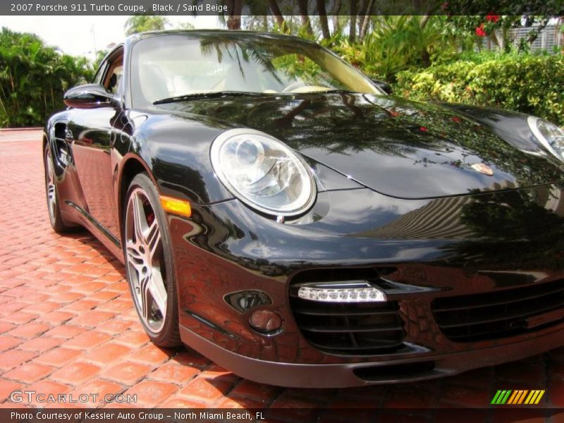 Black / Sand Beige 2007 Porsche 911 Turbo Coupe