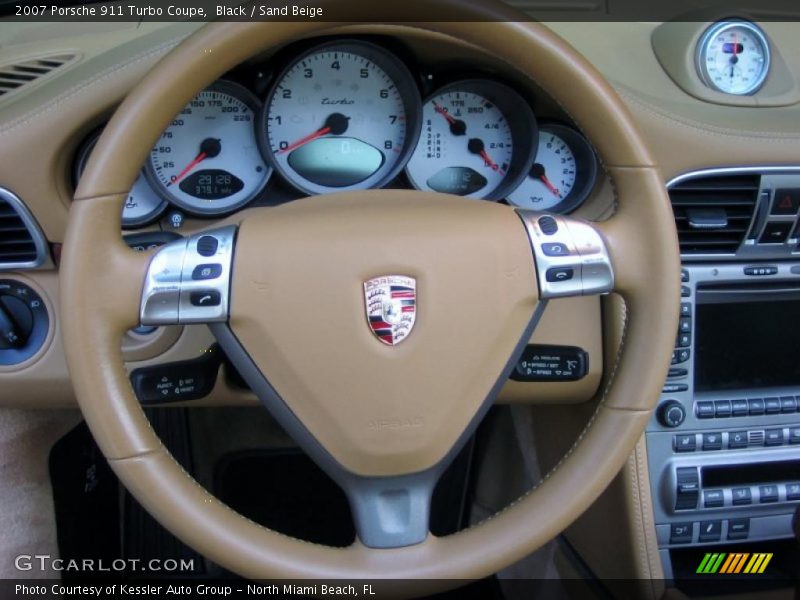 Black / Sand Beige 2007 Porsche 911 Turbo Coupe