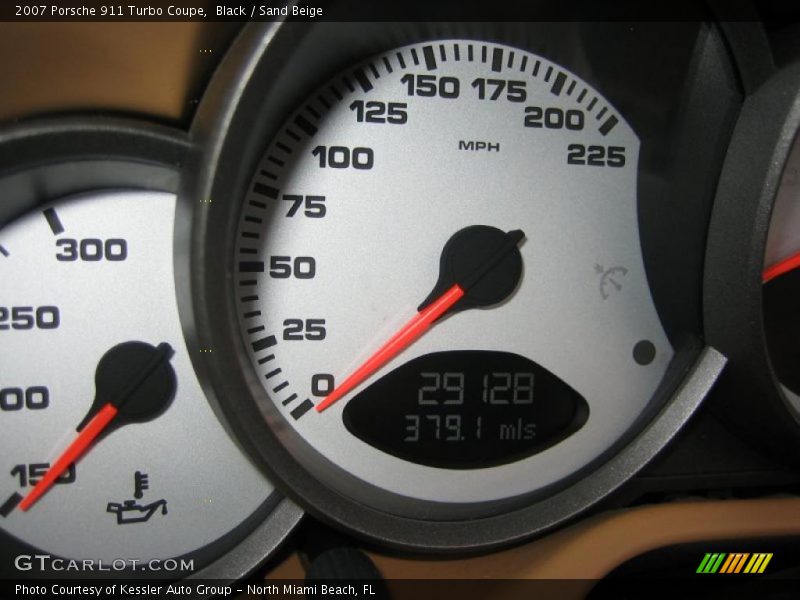 Black / Sand Beige 2007 Porsche 911 Turbo Coupe