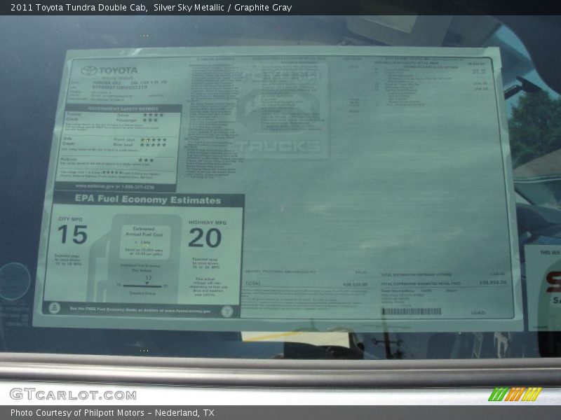 Silver Sky Metallic / Graphite Gray 2011 Toyota Tundra Double Cab