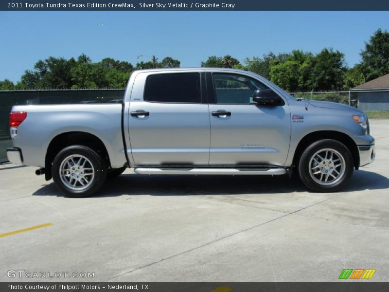Silver Sky Metallic / Graphite Gray 2011 Toyota Tundra Texas Edition CrewMax