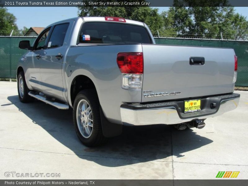 Silver Sky Metallic / Graphite Gray 2011 Toyota Tundra Texas Edition CrewMax