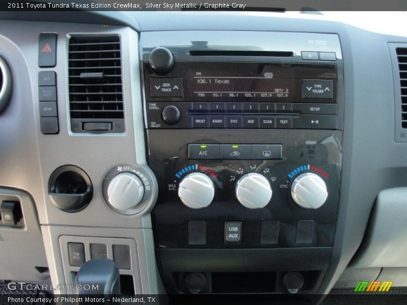 Silver Sky Metallic / Graphite Gray 2011 Toyota Tundra Texas Edition CrewMax