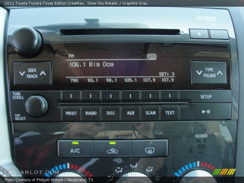 Silver Sky Metallic / Graphite Gray 2011 Toyota Tundra Texas Edition CrewMax