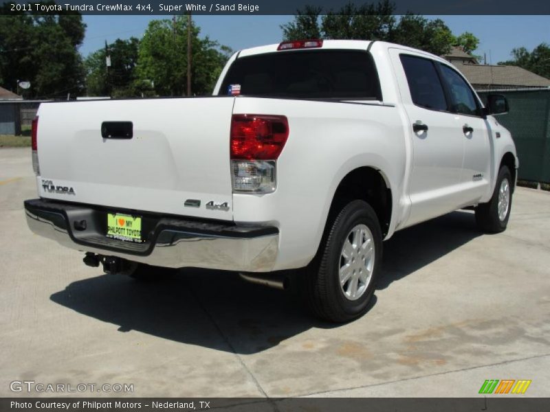 Super White / Sand Beige 2011 Toyota Tundra CrewMax 4x4