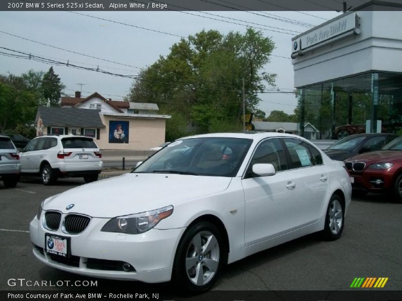 Alpine White / Beige 2007 BMW 5 Series 525xi Sedan