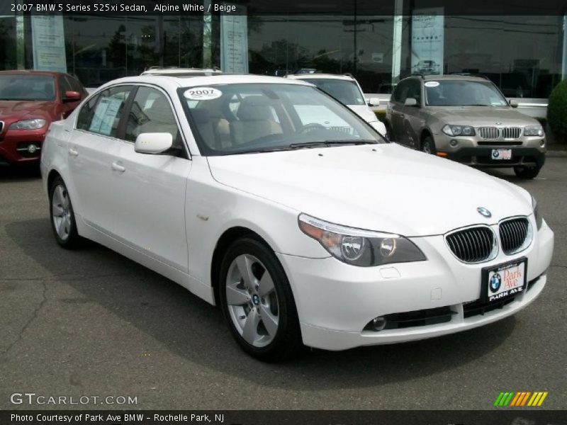Alpine White / Beige 2007 BMW 5 Series 525xi Sedan