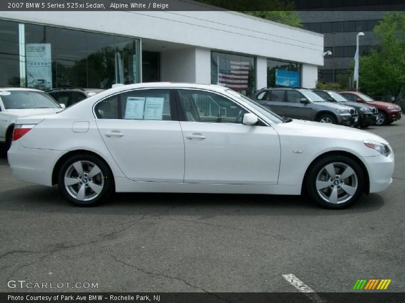Alpine White / Beige 2007 BMW 5 Series 525xi Sedan