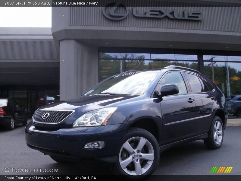 Neptune Blue Mica / Ivory 2007 Lexus RX 350 AWD