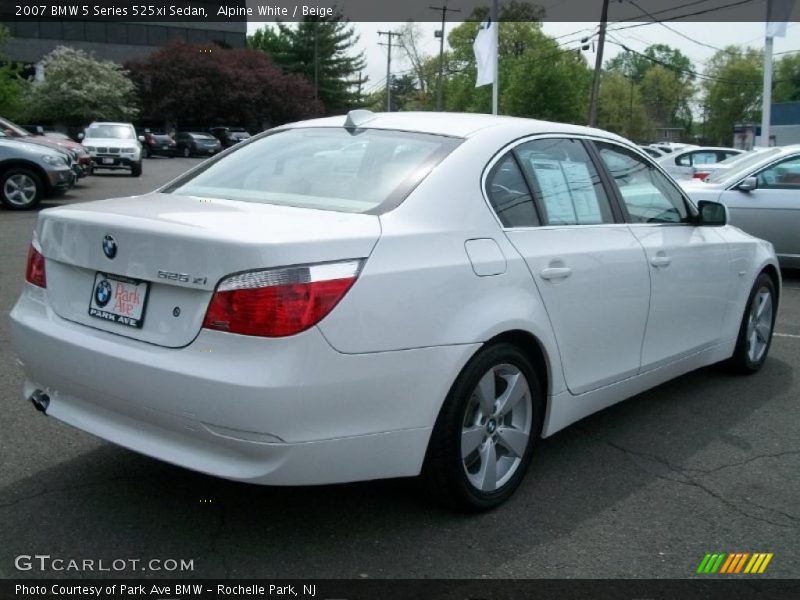 Alpine White / Beige 2007 BMW 5 Series 525xi Sedan