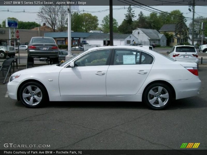 Alpine White / Beige 2007 BMW 5 Series 525xi Sedan