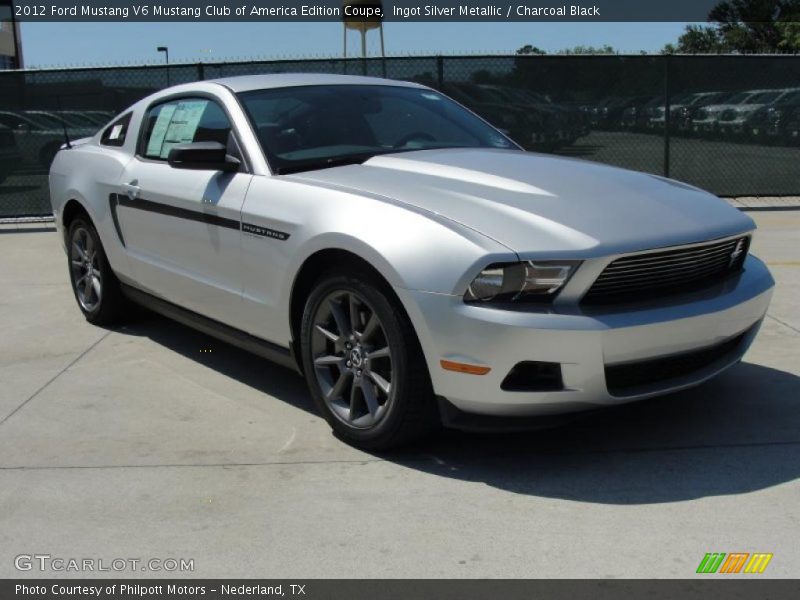 Ingot Silver Metallic / Charcoal Black 2012 Ford Mustang V6 Mustang Club of America Edition Coupe