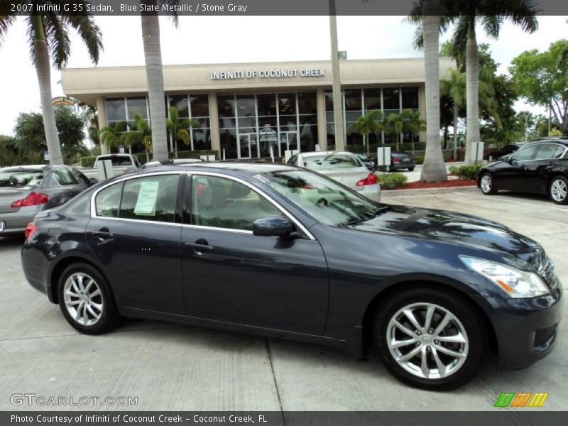 Blue Slate Metallic / Stone Gray 2007 Infiniti G 35 Sedan