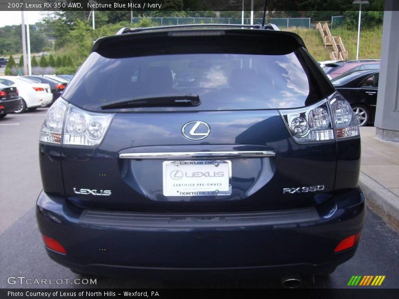 Neptune Blue Mica / Ivory 2007 Lexus RX 350 AWD