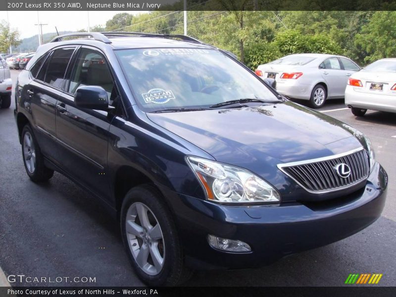 Neptune Blue Mica / Ivory 2007 Lexus RX 350 AWD