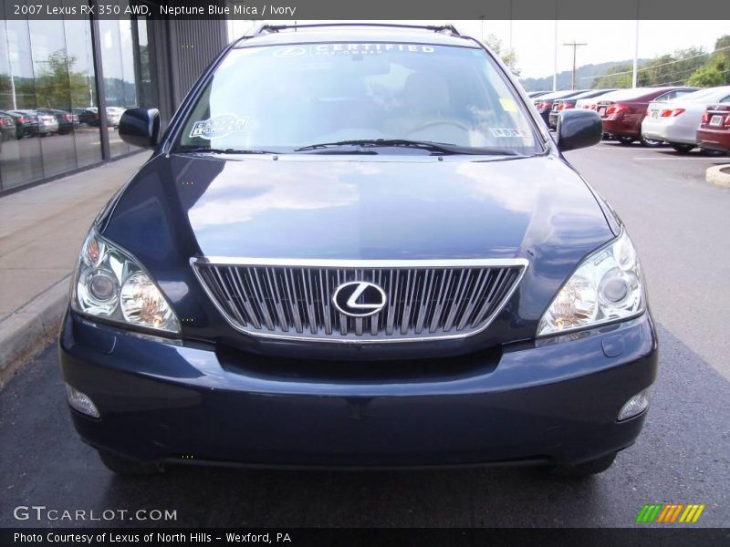 Neptune Blue Mica / Ivory 2007 Lexus RX 350 AWD