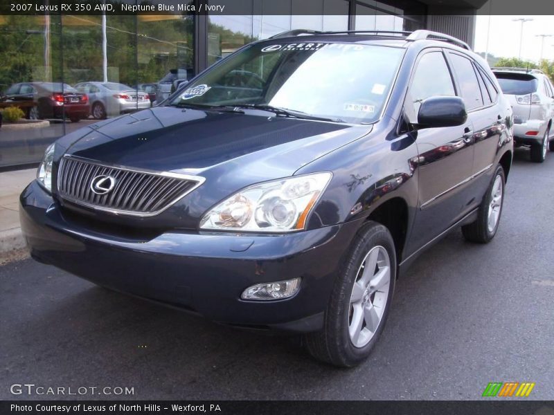 Neptune Blue Mica / Ivory 2007 Lexus RX 350 AWD
