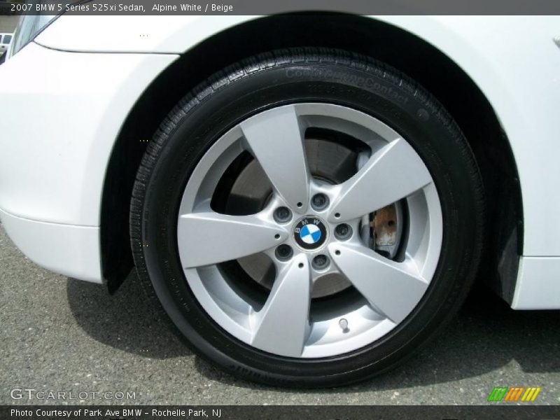 Alpine White / Beige 2007 BMW 5 Series 525xi Sedan
