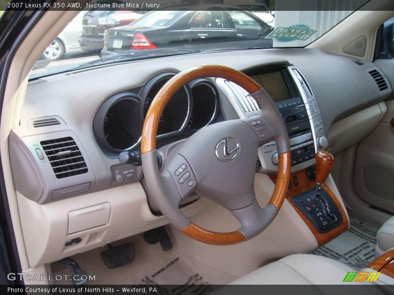 Neptune Blue Mica / Ivory 2007 Lexus RX 350 AWD
