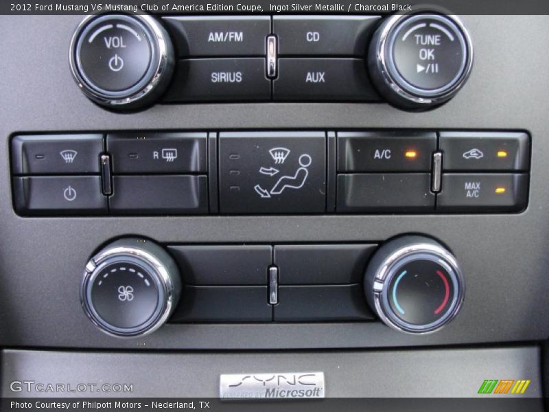 Controls of 2012 Mustang V6 Mustang Club of America Edition Coupe