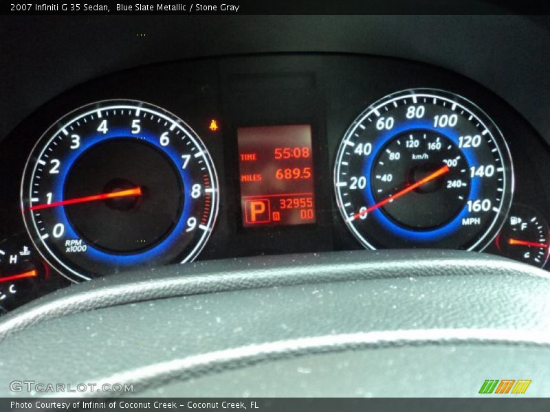 Blue Slate Metallic / Stone Gray 2007 Infiniti G 35 Sedan