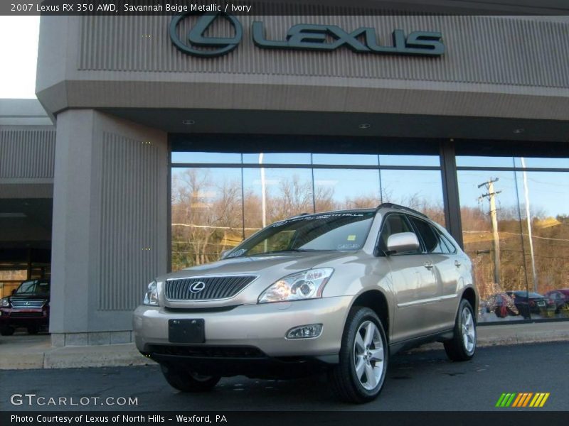 Savannah Beige Metallic / Ivory 2007 Lexus RX 350 AWD