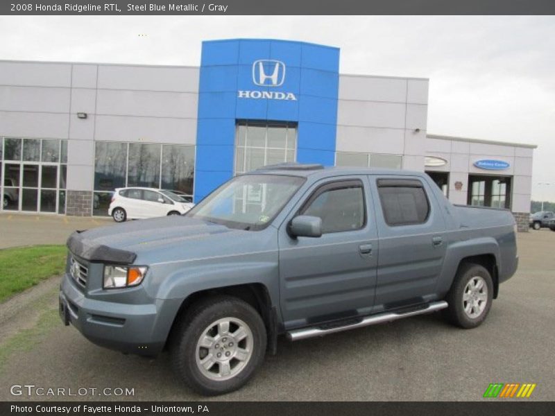 Steel Blue Metallic / Gray 2008 Honda Ridgeline RTL