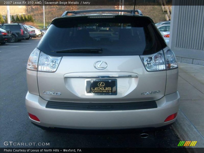 Savannah Beige Metallic / Ivory 2007 Lexus RX 350 AWD