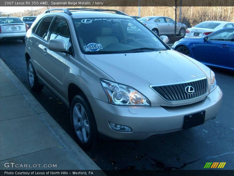 Savannah Beige Metallic / Ivory 2007 Lexus RX 350 AWD
