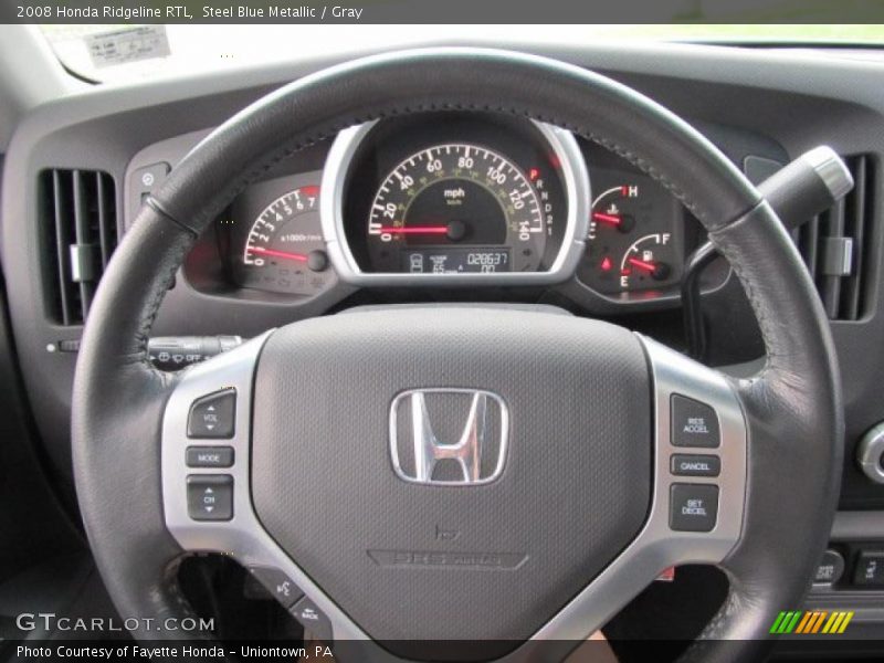 Steel Blue Metallic / Gray 2008 Honda Ridgeline RTL