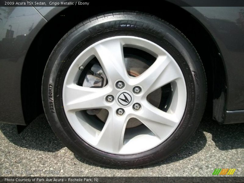 Grigio Metallic / Ebony 2009 Acura TSX Sedan
