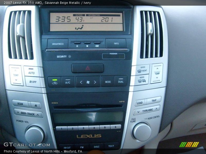 Savannah Beige Metallic / Ivory 2007 Lexus RX 350 AWD