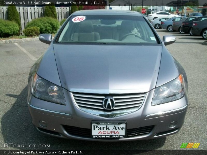Lakeshore Silver Metallic / Taupe 2008 Acura RL 3.5 AWD Sedan