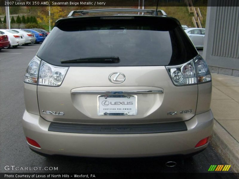 Savannah Beige Metallic / Ivory 2007 Lexus RX 350 AWD