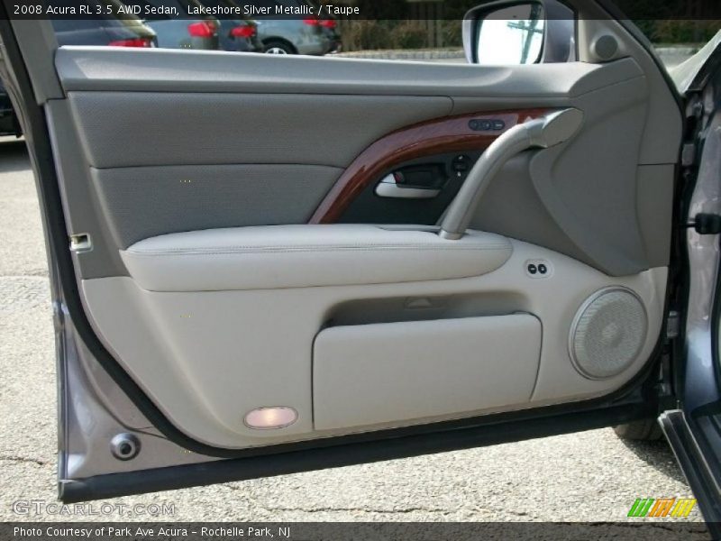 Lakeshore Silver Metallic / Taupe 2008 Acura RL 3.5 AWD Sedan
