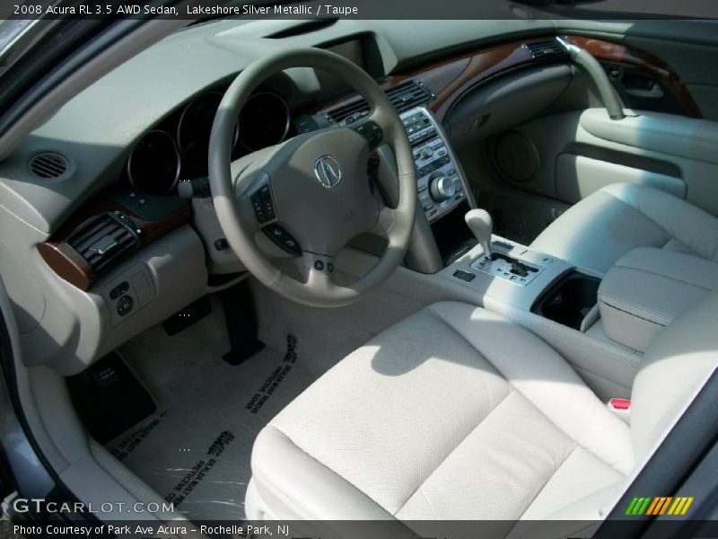 Lakeshore Silver Metallic / Taupe 2008 Acura RL 3.5 AWD Sedan