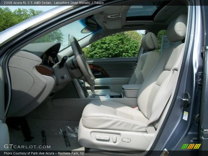 Lakeshore Silver Metallic / Taupe 2008 Acura RL 3.5 AWD Sedan