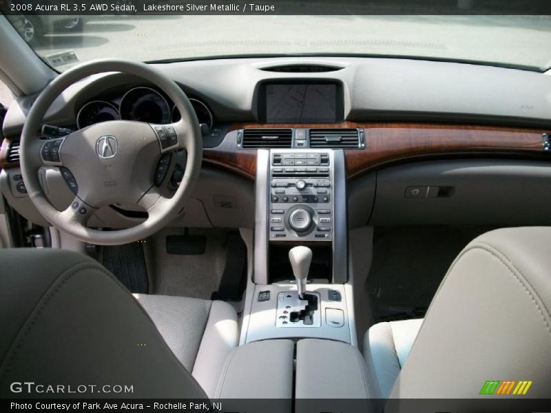 Lakeshore Silver Metallic / Taupe 2008 Acura RL 3.5 AWD Sedan