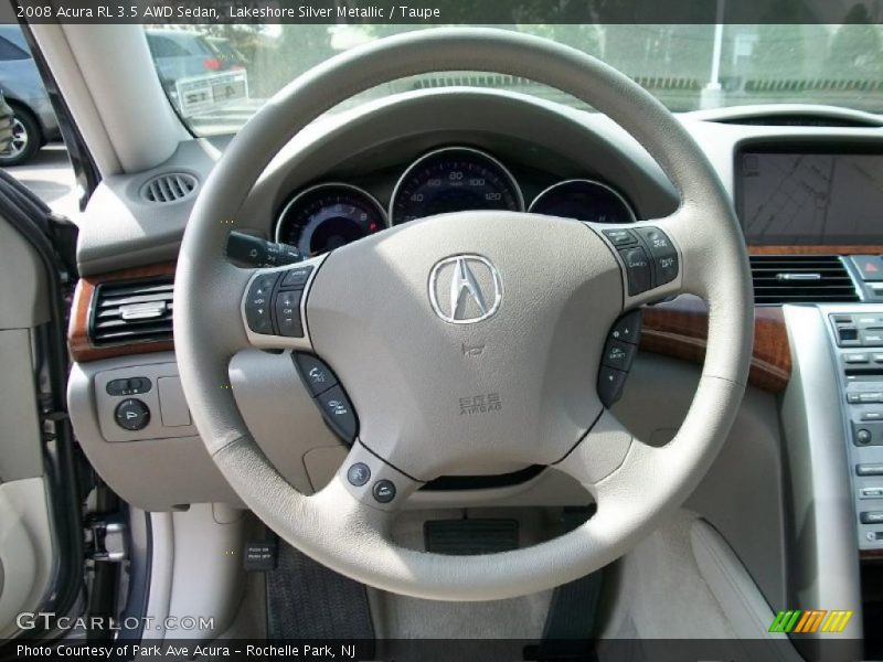 Lakeshore Silver Metallic / Taupe 2008 Acura RL 3.5 AWD Sedan