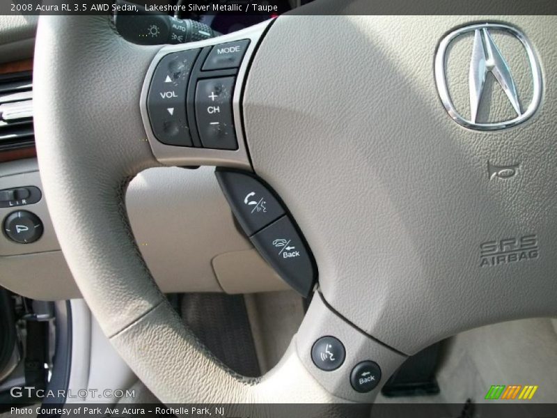 Lakeshore Silver Metallic / Taupe 2008 Acura RL 3.5 AWD Sedan