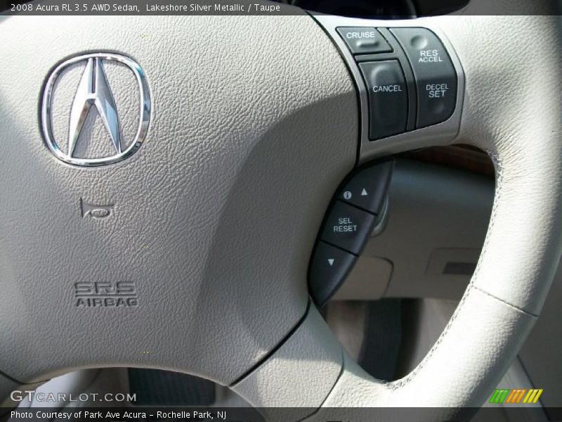 Lakeshore Silver Metallic / Taupe 2008 Acura RL 3.5 AWD Sedan