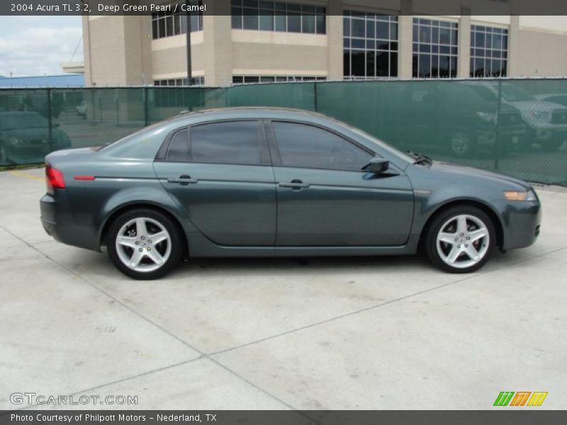 Deep Green Pearl / Camel 2004 Acura TL 3.2