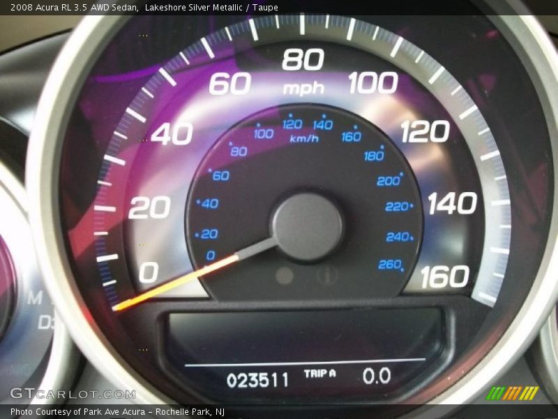 Lakeshore Silver Metallic / Taupe 2008 Acura RL 3.5 AWD Sedan