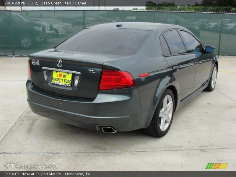 Deep Green Pearl / Camel 2004 Acura TL 3.2