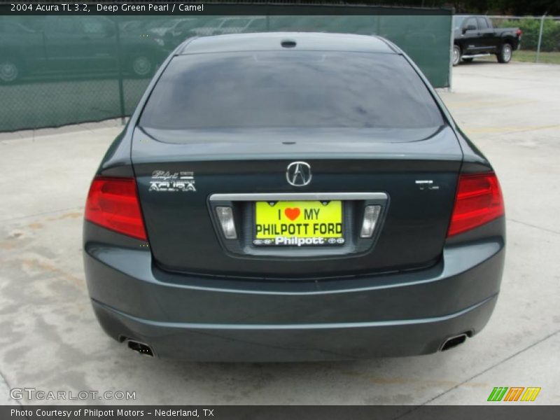 Deep Green Pearl / Camel 2004 Acura TL 3.2