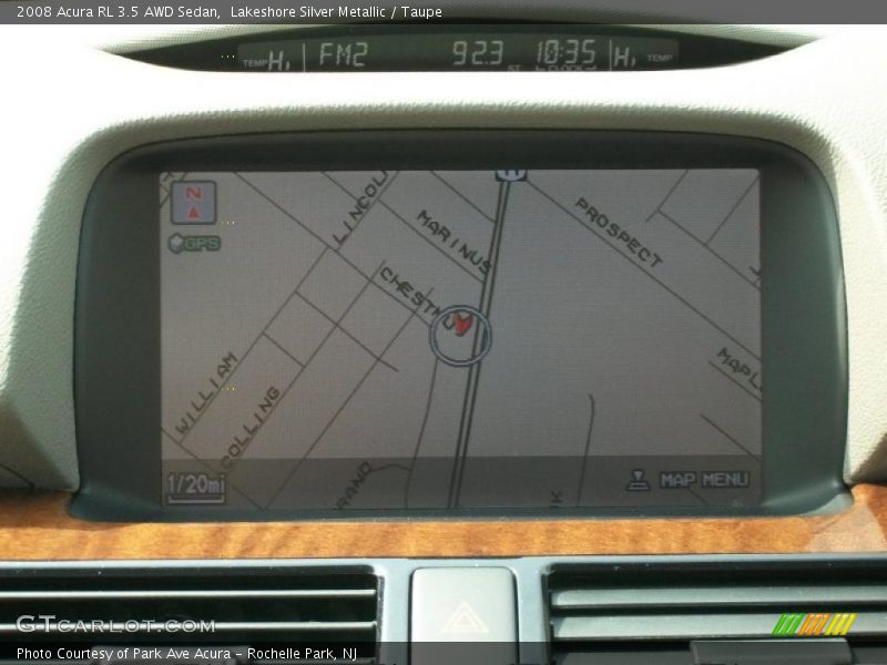 Lakeshore Silver Metallic / Taupe 2008 Acura RL 3.5 AWD Sedan