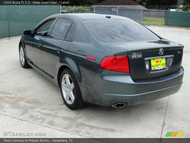 Deep Green Pearl / Camel 2004 Acura TL 3.2
