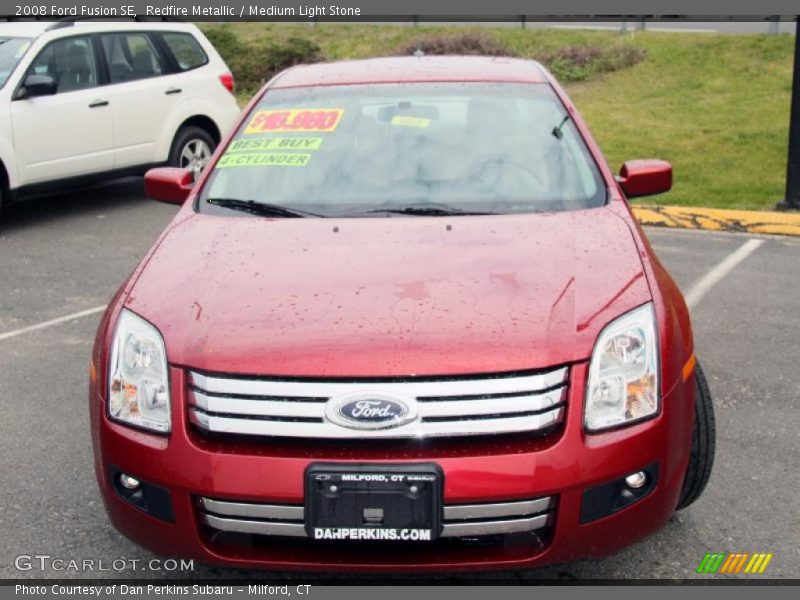 Redfire Metallic / Medium Light Stone 2008 Ford Fusion SE